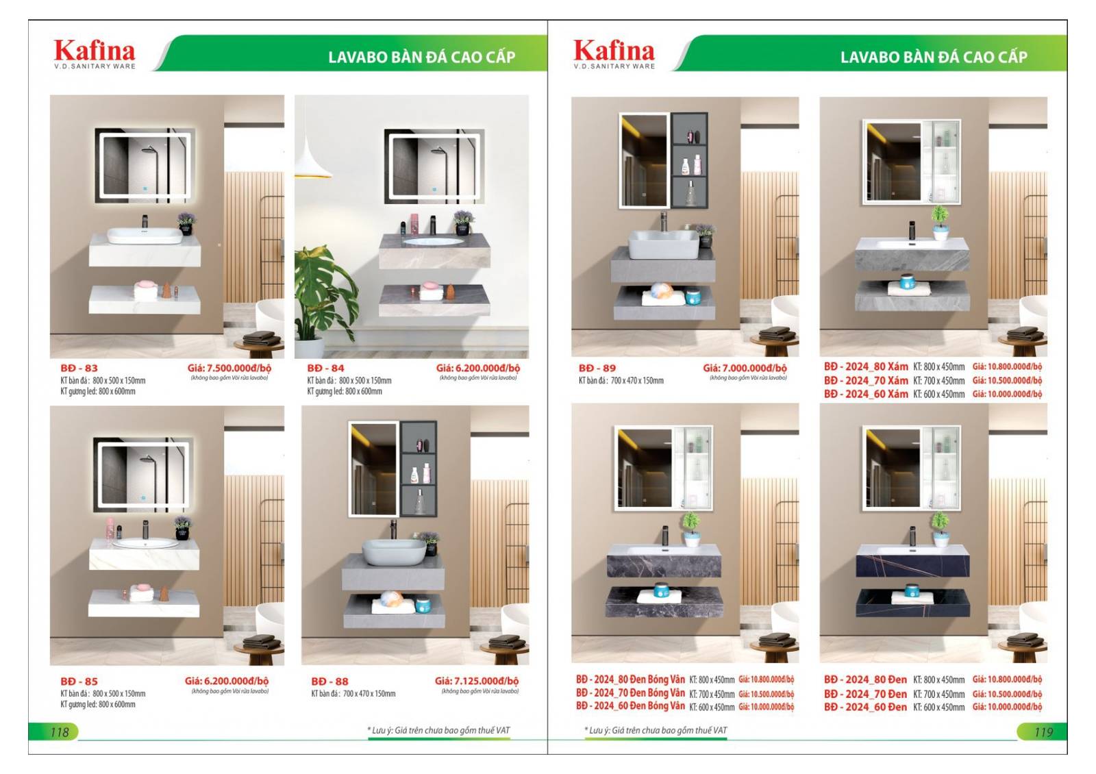 Bảng giá và Catalogue Thiết bị vệ sinh KAFFINA 2025 /Page 60